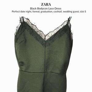 Vintage-Inspired Black Lace Slip Y2K Midi Cocktail Evening Dress